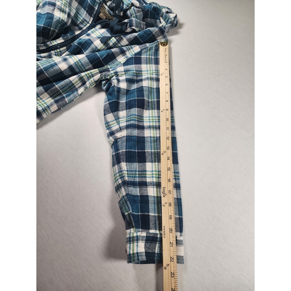 Canyon Creek Hoodie Women Large Plaid Unlined Full Zip Cotton Casual Jacket - Picture 6 of 10